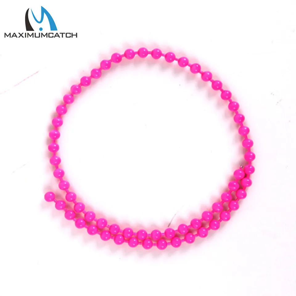 Maximumcatch 3.2/4.1mm Fly Tying Bead Chain Length 31cm Tying Bead Eyes Metal Fly Fishing Material