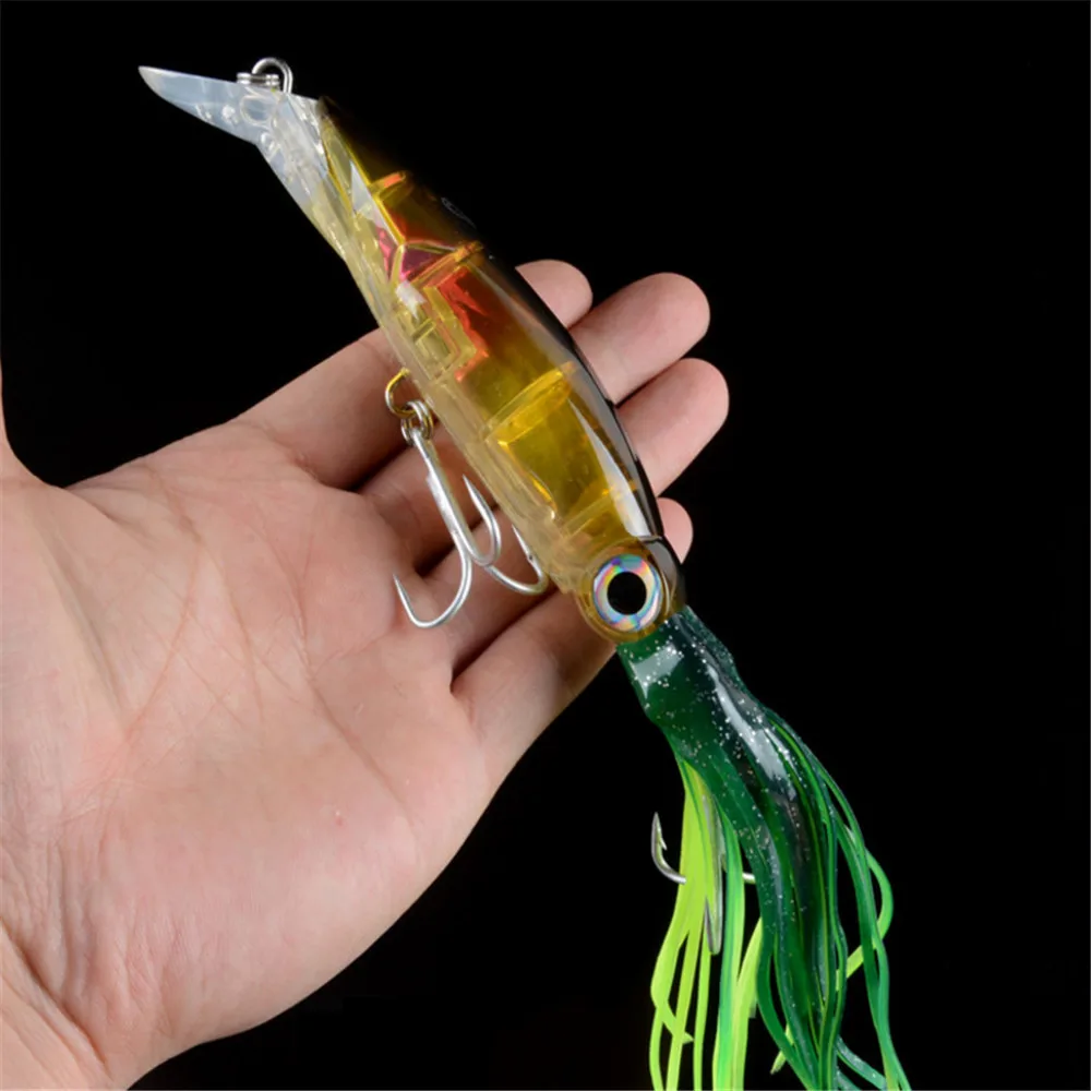 1Pcs 14cm 40g Octopus Fishing Lure 6 Colors Squid Hard Bait High Carbon Steel Hook Octopus Crank For Tuna Sea Allure Tools