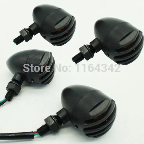 Alta calidad, 4 Uds., indicadores de señal de giro tipo bala para motocicleta, lámpara de luz para Suzuki Honda Shadow Yamaha Harley Bobber Chopper Cafe