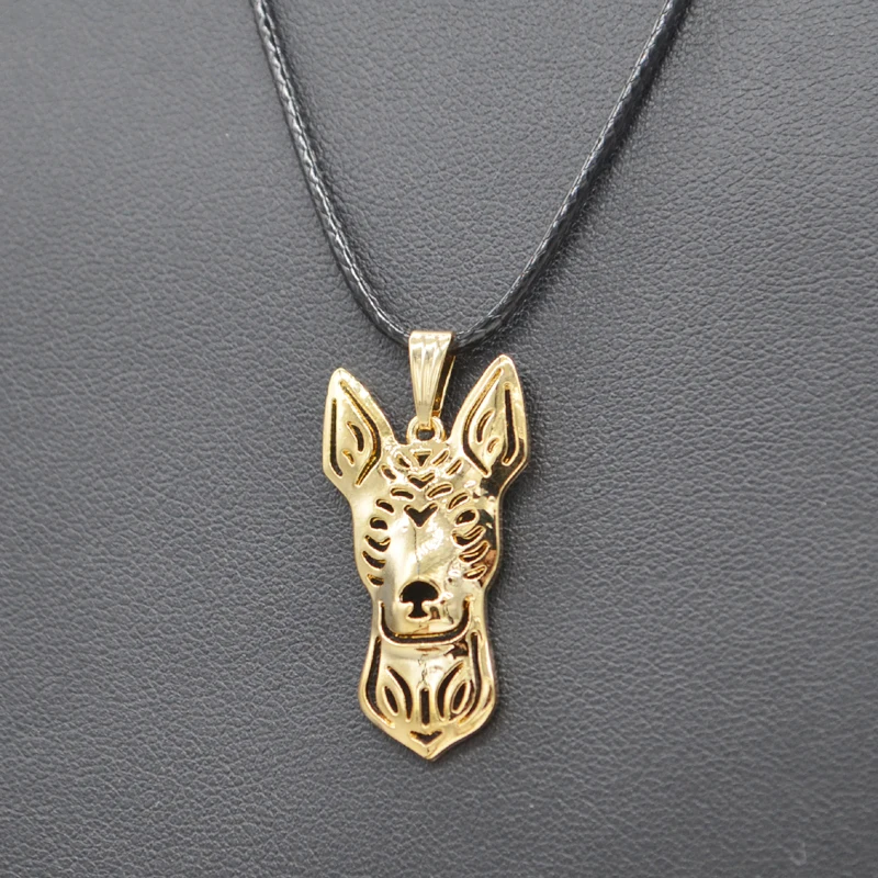 Rope Chain Animal Alloy Pendant Necklaces Lovers' Metal Xoloitzcuintle Dog Jewelry Necklaces