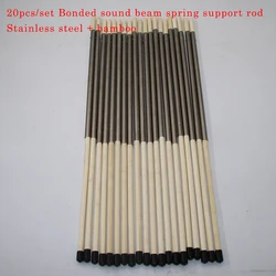 20pcs/set Bonded Sound Beam Spring Support Rod Stainless Steel Bamboo Retractable Support Beam DIY Guitar Tool