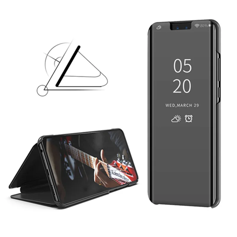 

Clear View Smart Mirror Case For Samsung A16 A15 A35 A14 A34 A54 Flip Stand Leather Cover For Samsung S25 S24 Ultra Holder Cases