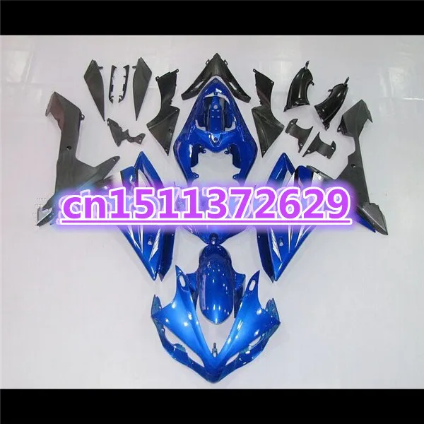 

100%Fits Fairings for YZF R1 07 08 YZF-R1 07-08 blue black YZF1000 R1 07 08 YZF R1 2007 2008 fairing kits-Dor for Yamaha D