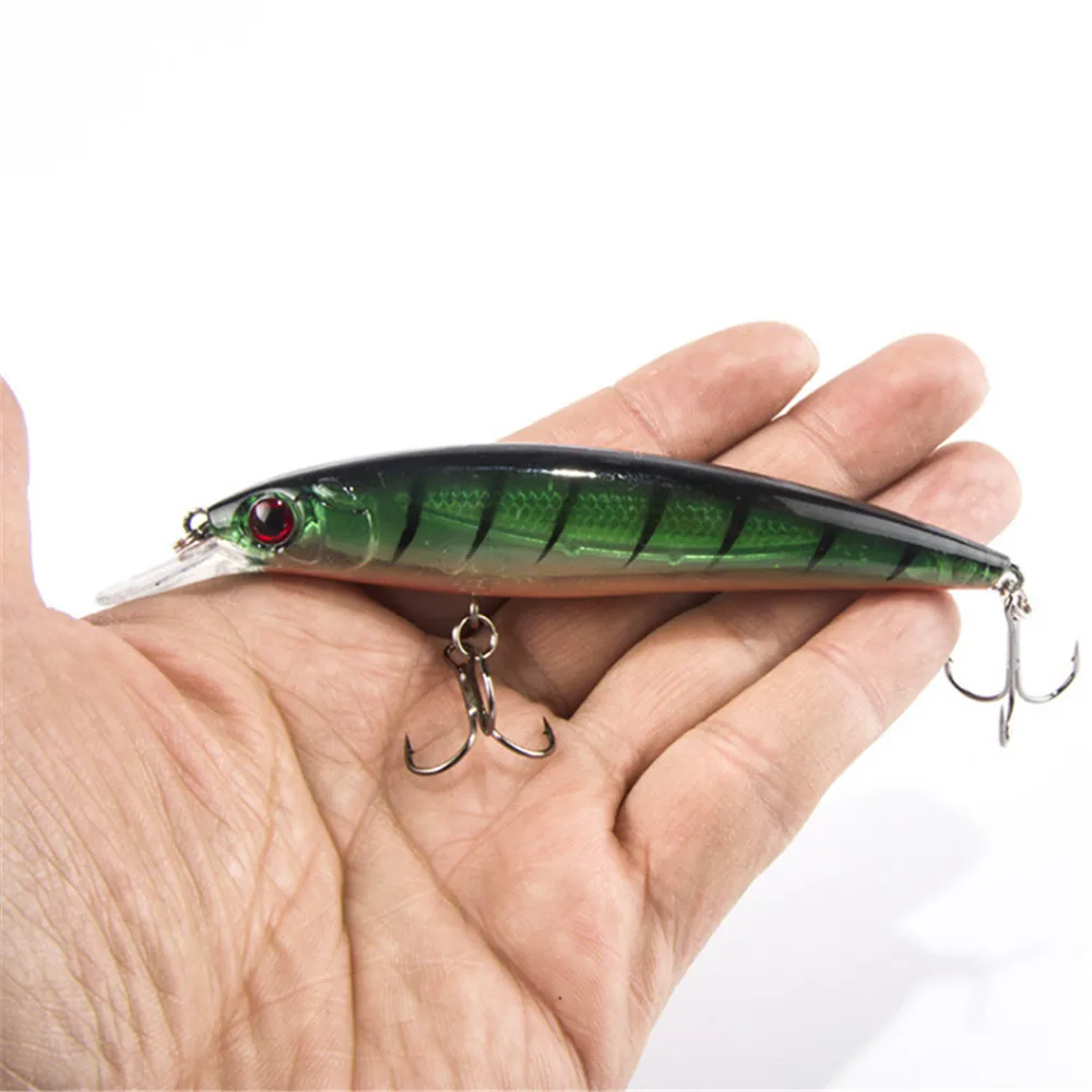 10pcs/lot Hot Sell Minnow Fishing Lure Laser Floating Wobblers 11CM 13.5g Hard Bait Bass Fresh Saltwater Plastic Fishing Tackle