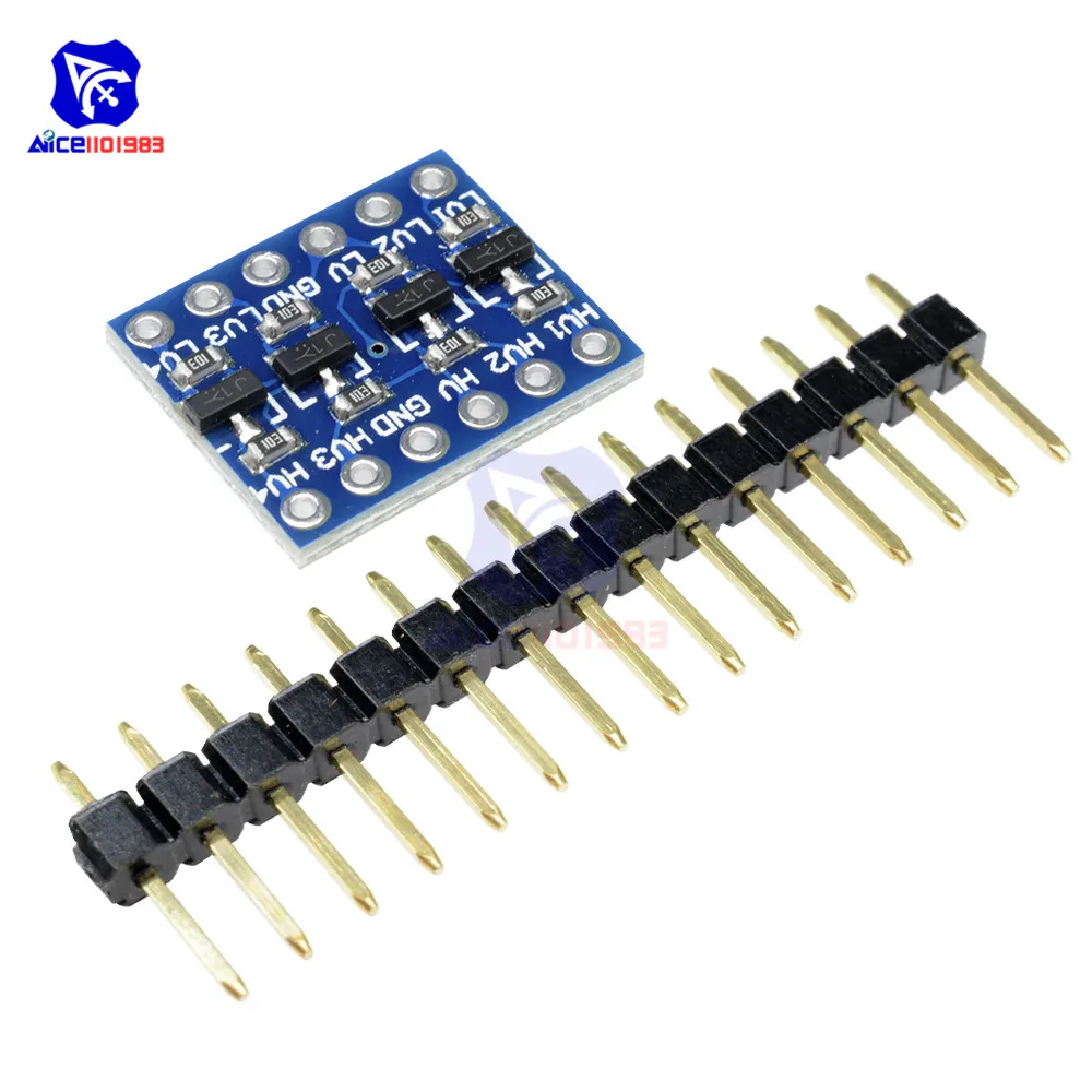 diymore IIC I2C Logic Level High/Low Voltage Converter Bi-Directional Board Module 5V 3.3V DC Module For Arduino with Pins