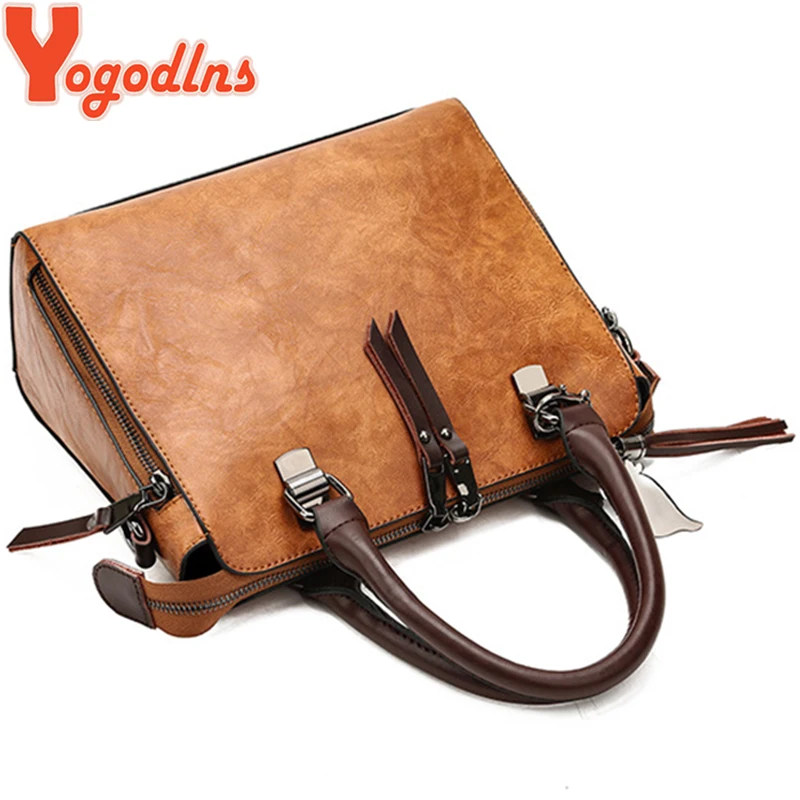 Yogodlns Vintage Cat Tassel Luxury Handbag Women Bags Double Zipper Crossbody Bags Shoulder Bag Casual Shell Tote Ladie