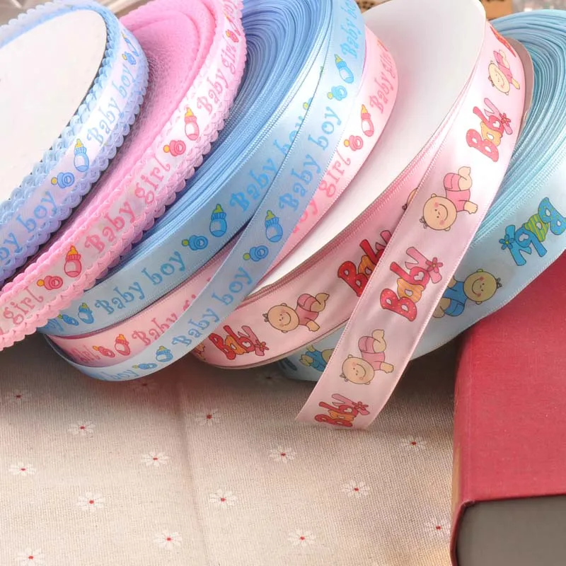 6yard/lot Baby Ribbons Pink/blue Trim Lace Set 1.5/2.5mm Sewing Fabric Decorative Box Packing Bow Craft DIY Accessories C2228