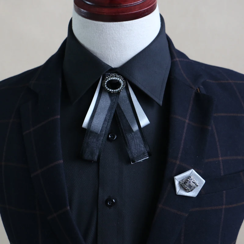 New Free Shipping fashion casual Men's male Korean European style wedding groom groomsman tie dress collar business Headdress