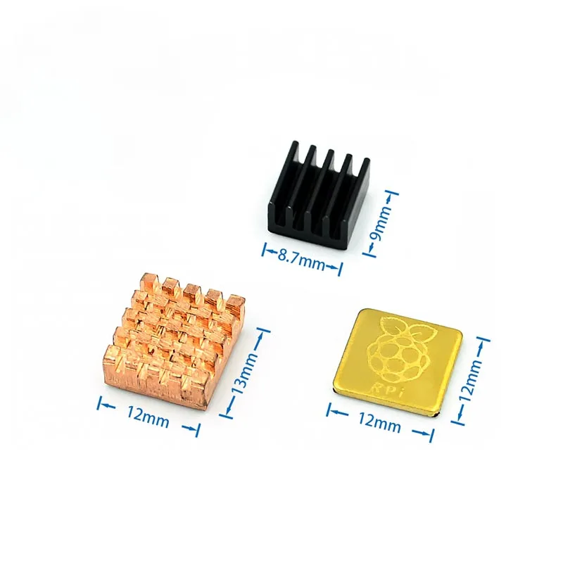 Per Raspberry Pi Modello B Dissipatore di Calore del Dissipatore di Calore di Raffreddamento 3 (2 Pezzi di Rame + 1 Pezzo di Alluminio del Dissipatore di Calore) per Raspberri Pi 2B 3B +