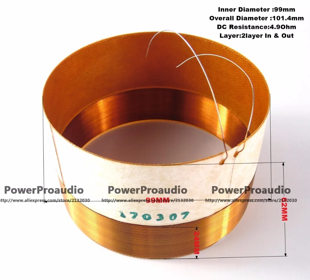 Replacement Voice coil For B&C LF18G401 8Ohm Tweeter Speaker