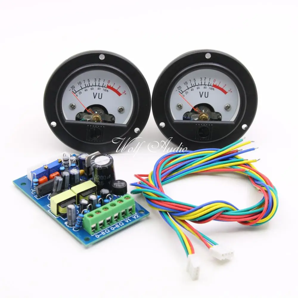 

One Pair High-end 52mm VU Meter Level Meter dB Power Meter + Driver Board