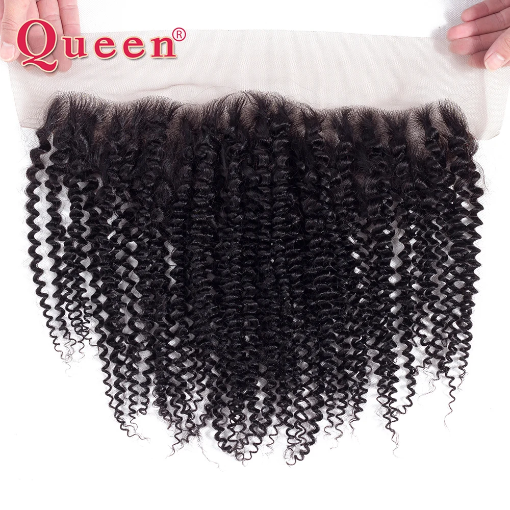 

Kinky Curly 13*4 Lace Frontal Closure Natural Hairline Human Hair Lace Front Frontal Only Pre Plucked Remy Hair Queen HumanHair