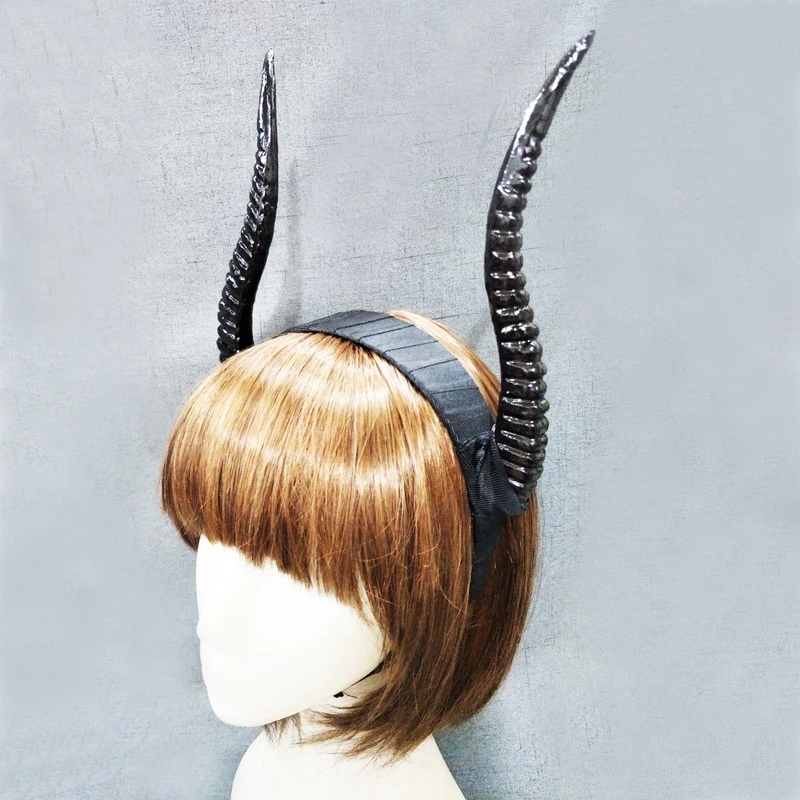 Restyle Gothic Horns Headband Punk Headwear Antler Headpiece Halloween Accessories