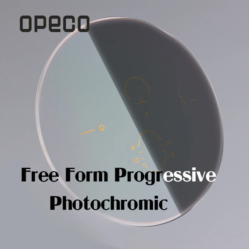 Opeco Photochromic Free Form Digital Progressive Lenses Custom-made Anti-reflective and anti Scratch Optical Lenses