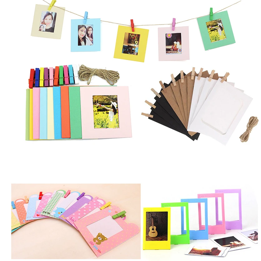 for Film Cameras DIY Kraft Paper Photo Album 3inch Wall Hanging Photo Frame for Pictures Home Decoration Wedding Photo Frame