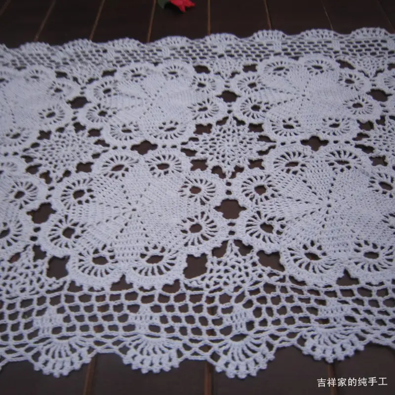 Free shipping cotton crochet lace table runner for dinning table decoration table cloth 50x90cm  cutout crochet piano cover mat