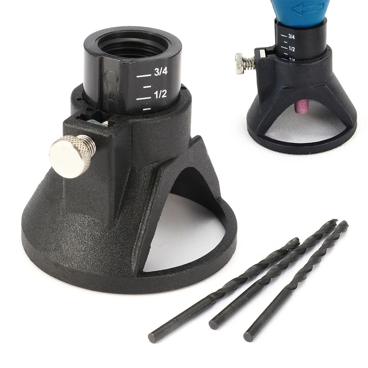 1Pc Rotary Tool Multifunctionele Snijden Gids Kit Bevestiging Met 3Pcs Boren