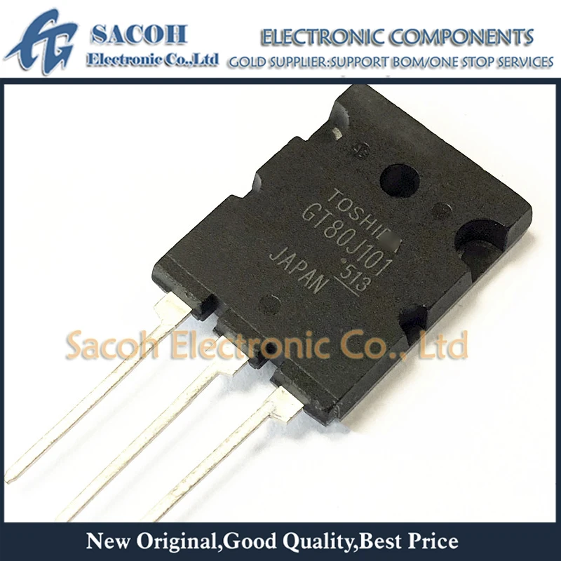 

Refurbished Original 2Pcs/Lot GT80J101 GT80J101A OR GT80J101B TO-3PL 80A 600V Silicon N-Channel IGBT