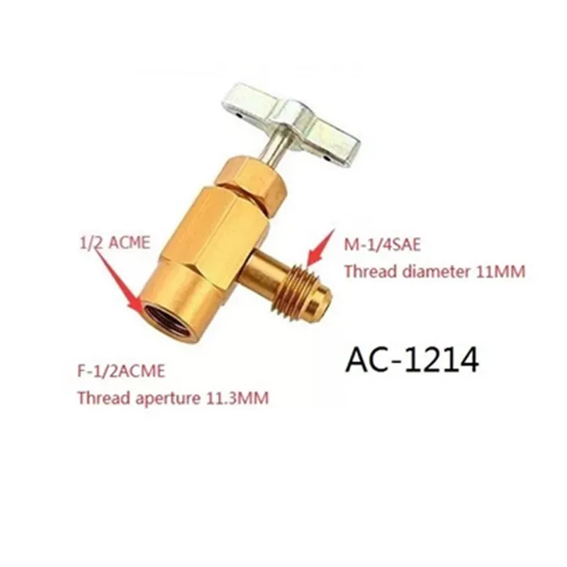 r134a Refrigerant Brass Tap Can Dispensing Valve Bottle Opener 1/2\