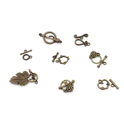 20pcs(10 sets )/lot In Lega di Zinco Antico Bronzo Multi-stile OT Catenacci DIY del Braccialetto Della Collana Che Fanno Gli Accessori