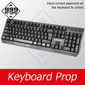 Computer keyboard Prop live room game input correct password to open the door on computer escape props supplier 999 props