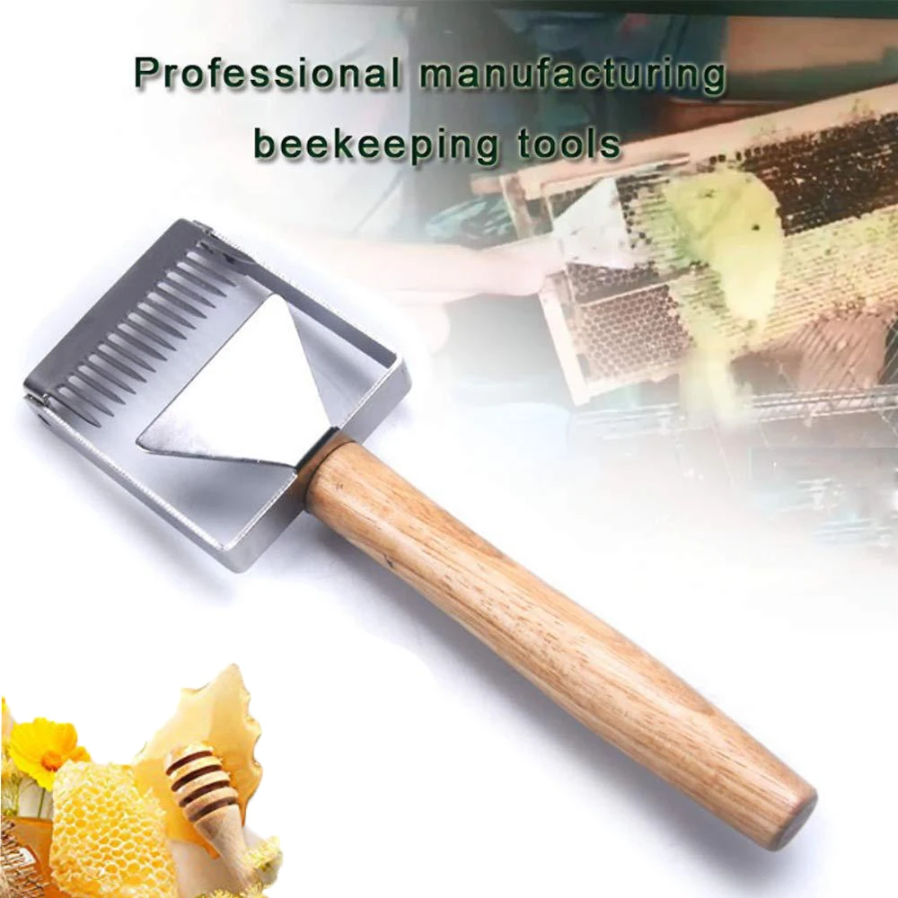 2PCS Wholesale Needle Type Professional Wooden Handle Honey Fork Uncapping Cutter Cutting Apiary Bees Tools Equipment Supplies