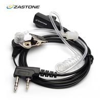 1pc Zastone Earpiece 2 Pin K Plug PTT Air Acoustic Tube Earphone For Walkie Talkie Portable Radio Headset Baofeng Accessories