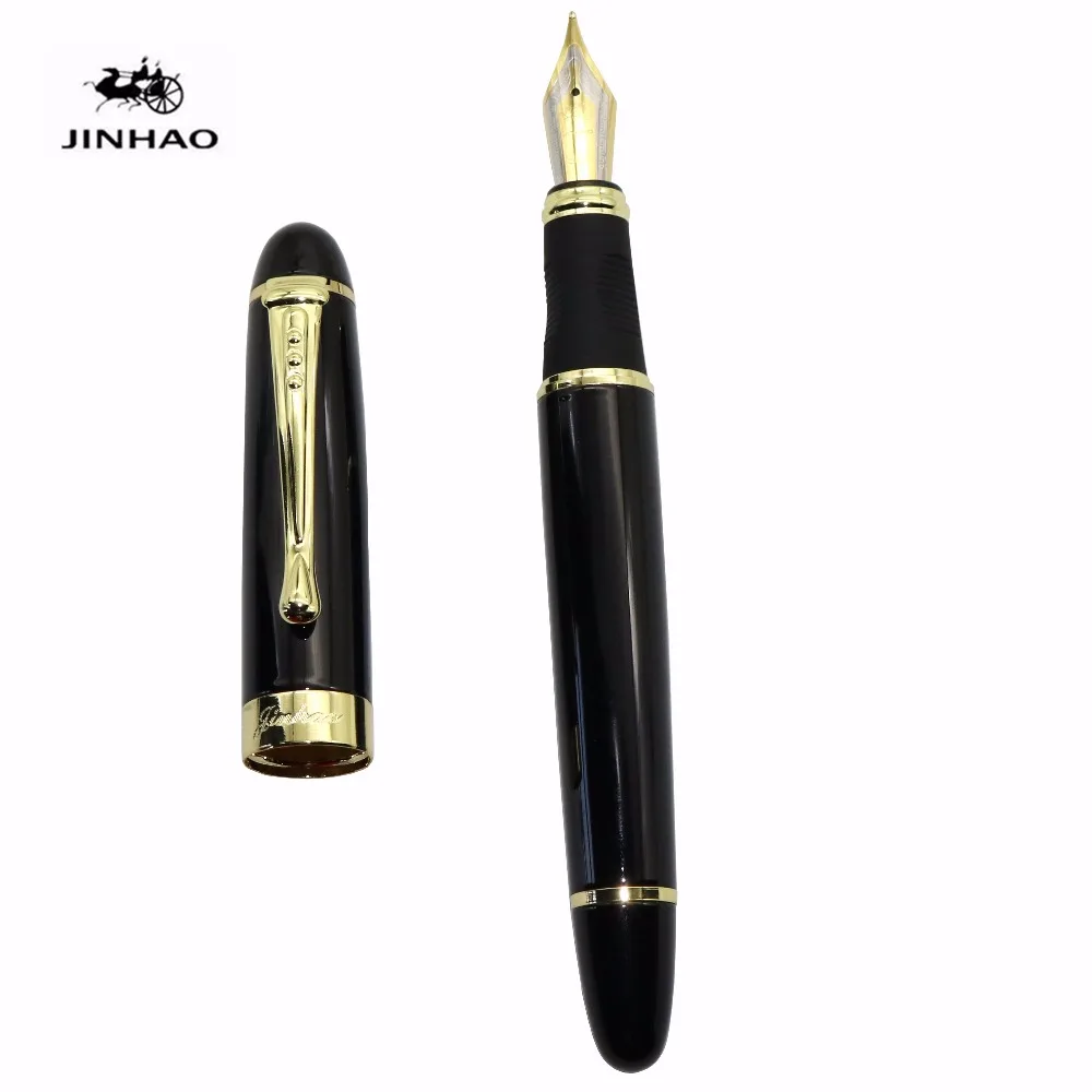 Jinhao-pluma estilográfica Iraurita X450, bolígrafos de lujo con Clip dorado de metal completo, papelería de regalo para estudiantes, suministros escolares de oficina