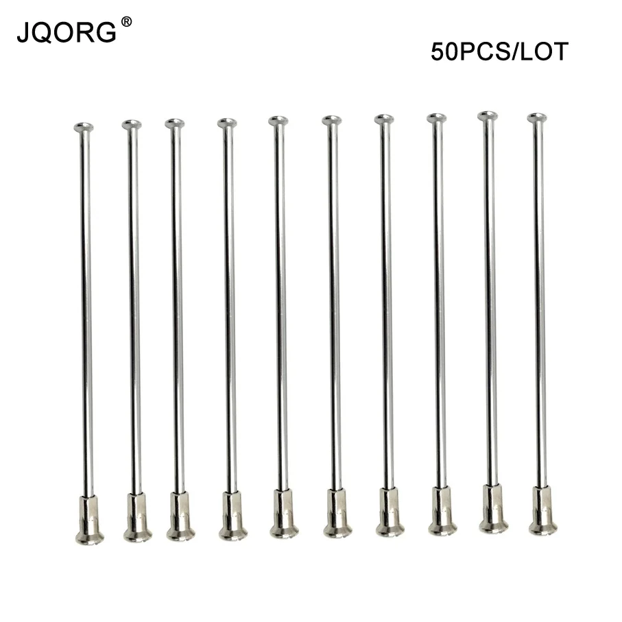 JQORG 50pcs/lot 9G Spokes Diameter 3.5mm 304 Stainless Steel Material Motorcycle Spokes Straight Pull Equal Diameter 9K Spokes