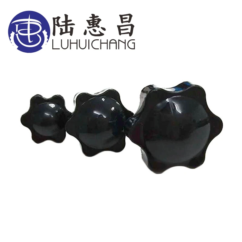 luhuichang M5 M6 Bakelite Hand Tighten Screw Handle 32mm Star Hex Hand Knob Tightening Screw Wood Plum Bolt threaded