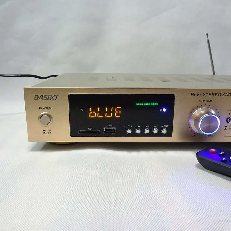 AV-608BT Home 5 channel HiFi home theater karaoke AV Amplifier High Power Radio Bluetooth power amplifier