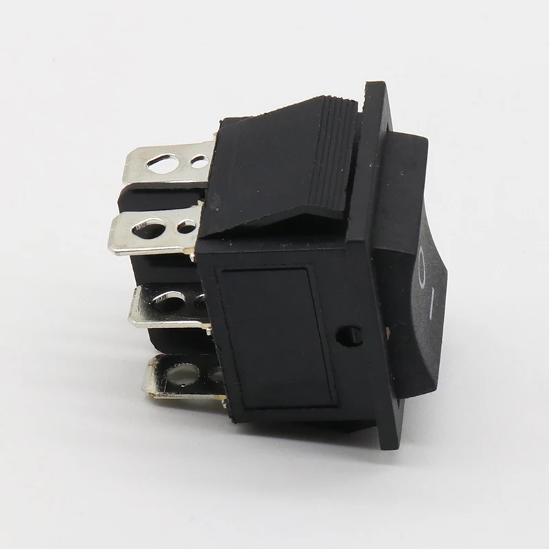 2 pcs momentary rocker switch 6 flat pins,double sides spring return to middle after released