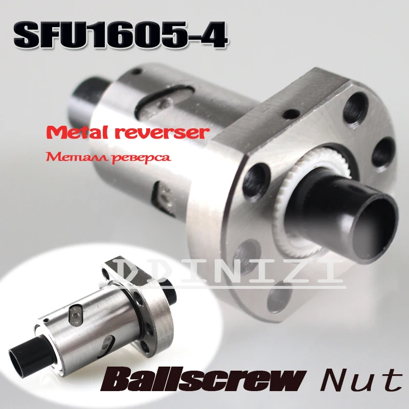 1 pièces nouveau écrou de vis à billes SFU1605 16 mm vis à billes écrou unique utilisation 1605-4 support de boîtier d'écrou CNC bricolage pièces de machine à découper