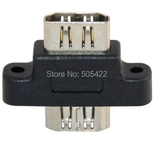 500pcs/lot HDMI-compatible Female to Female Panel Mount Adapter Coupler Extender Connector for PS3 1080p 3D TV Wholesale