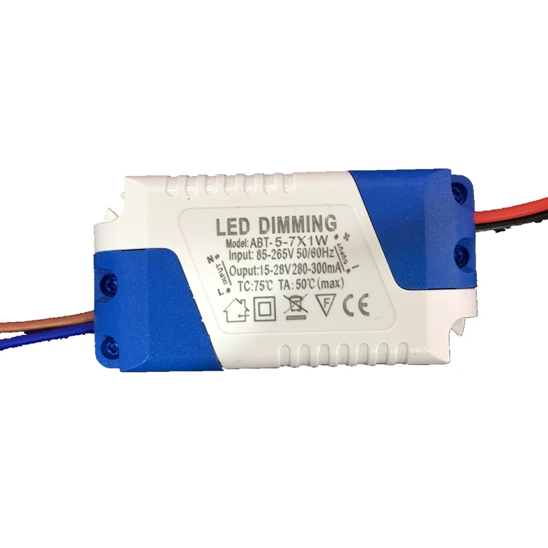 Dimmable Isolated 300mA 3-4x1W 5x1W 6-7x1W Led Driver 3W 4W 5W 6W 7W 9W 10W 12W 20W 24W Power Supply AC 110V 220V for LED lights