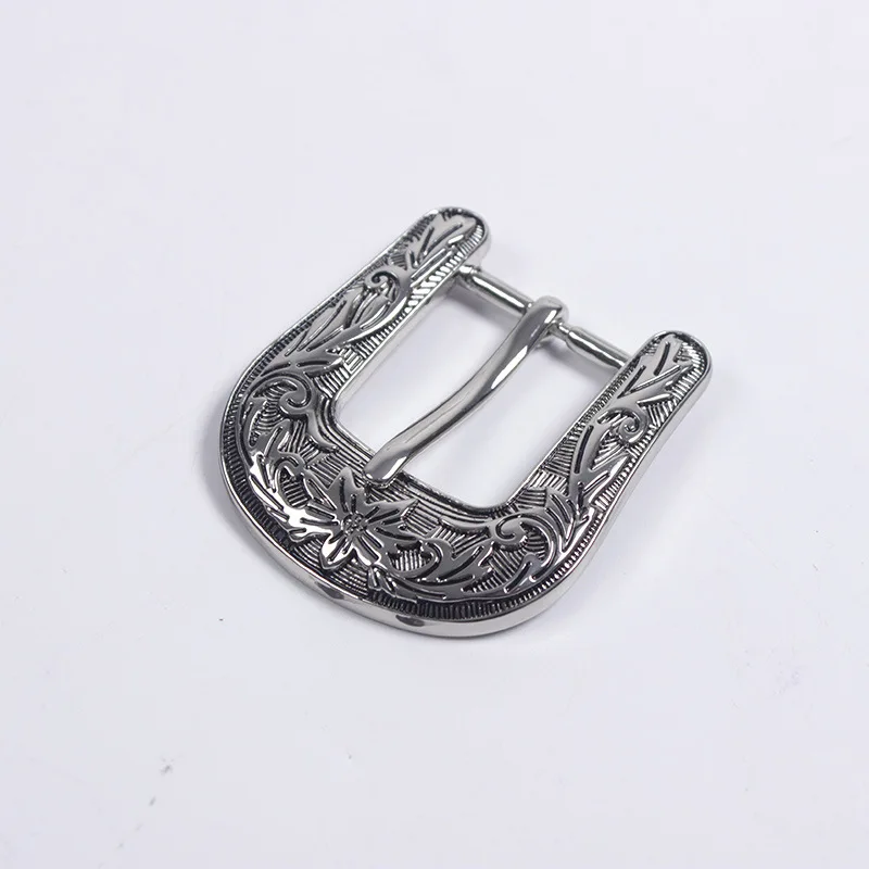 3parts/set 26mm Retro carved Antique Nickel Belt Buckle DIY accessories leather craft for women\'s Mens Jeans Cowboy Style