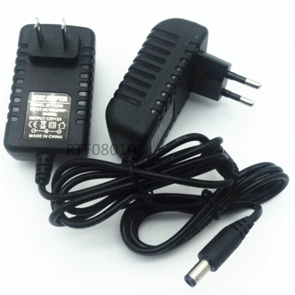 12V2A AC 100V-240V Converter Adapter DC 12V 2A Power Supply EU US AU UK Plug 5.5mm x 2.1-2.5mm for For 3528 Strip LED