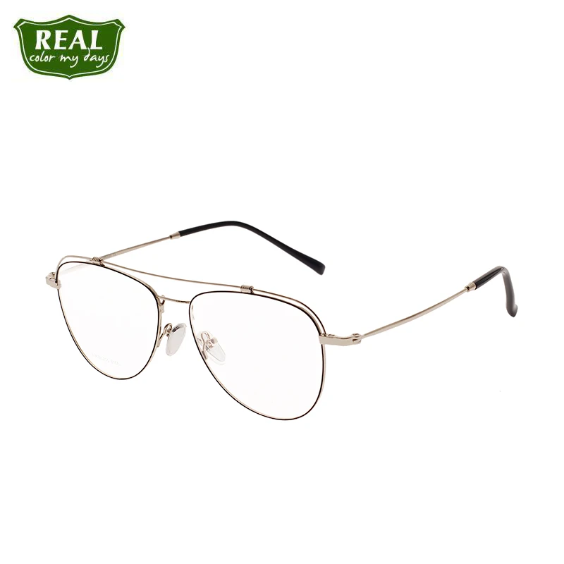 

REAL Fashion Metal Eyeglasses Men Women Myopia Eyewear Accessories Clear Lens Optical Frame