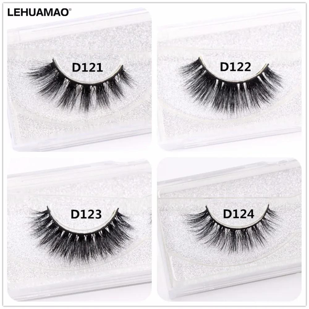 LEHUAMAO 3D Milk Lashes Mink Eyelashes Cross thick full strip False Eyelashes Cruelty Free make up eye lashes Upper Lashes 1Pair