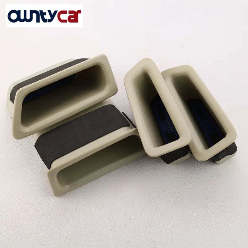 Black/Beige Front And Rear Door Handle Storage Box For Volvo XC60 Car-Styling Container Holder Tray Accessories 2014-2017