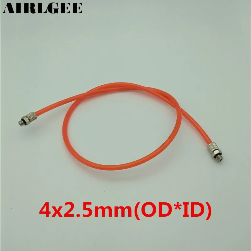 M5 Thread Fitting 4*2.5mm Air Compressor PU Tube Hose 50cm Long