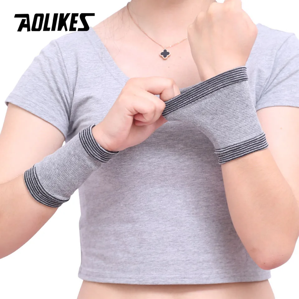 AOLIKES 1Pair Elasticated Knee Pads Knee Support Brace Leg Arthritis Injury GYM Sleeve Elasticated Bandage Ankle Brace Support