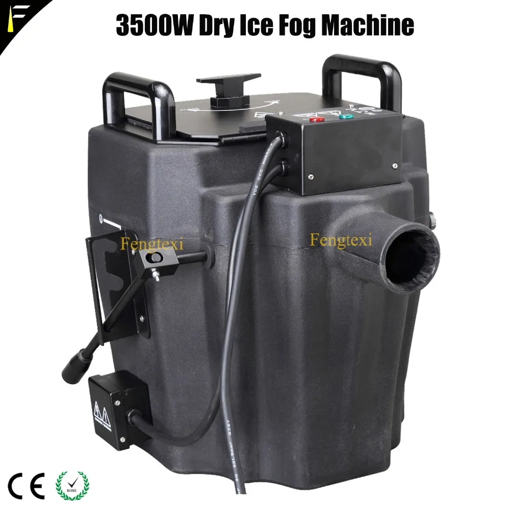 Compact 3500W Mini Dry Ice Low Fog Smoke Machine Ground Fogger Solid Carbon Dioxide Emission Machine for Perform Film Wedding