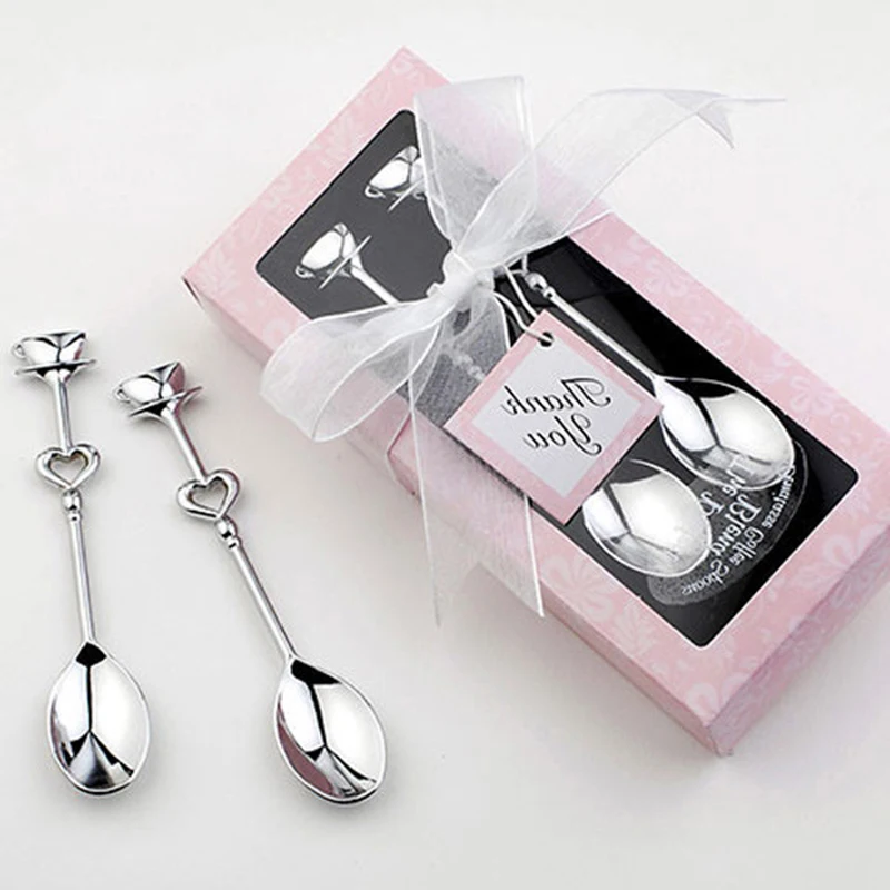 

Creative Love Tea Coffee Drinking Stainless Steel Spoon Teaspoon Bridal Shower Wedding Party Favor Lover Valentine's Gift