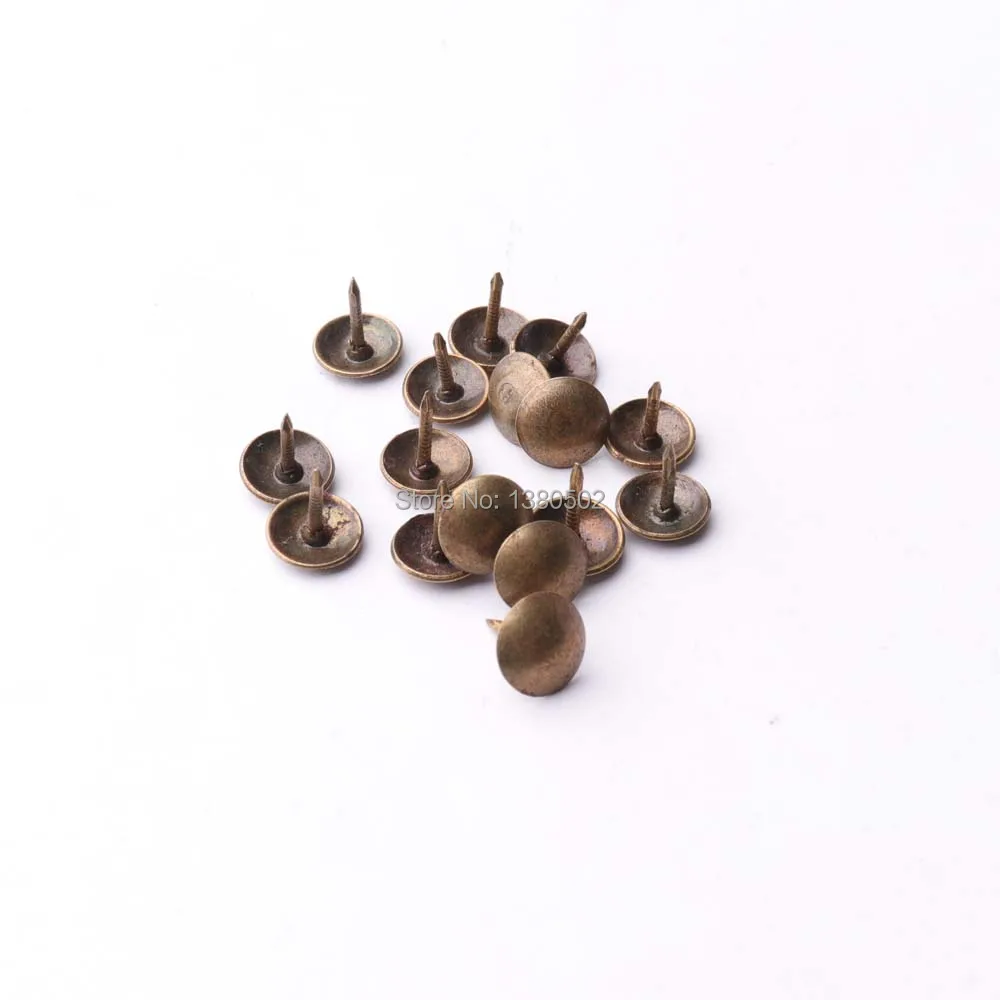 50pcs/lot 9mm bronze color metal puchpin  thumbtack drawing pin for DIY accessories