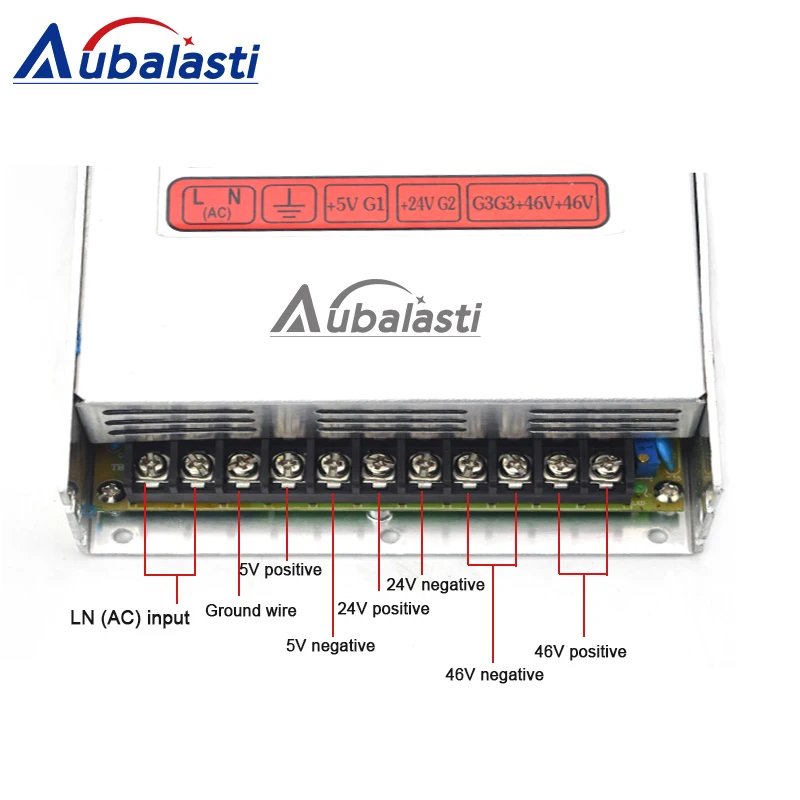 CNC Router Switch Power Supply GY600W-5-24-46 Triple Output DC5V 3A 24V 3A 46V 11A for Laser Cutting and Engraving Machine