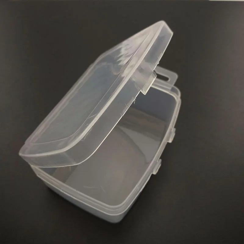 2pcs/set Transparent Plastic Storage Box 3.5*6.5*8.8cm Clear Square Multipurpose Display with hanging hole Plastic Jewelry Case