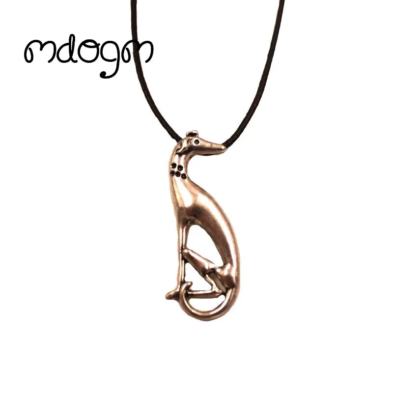 Greyhound Necklace Dog Animal Pendant Antique Gold Silver Plated Jewelry For Women Girls Ladies AKC