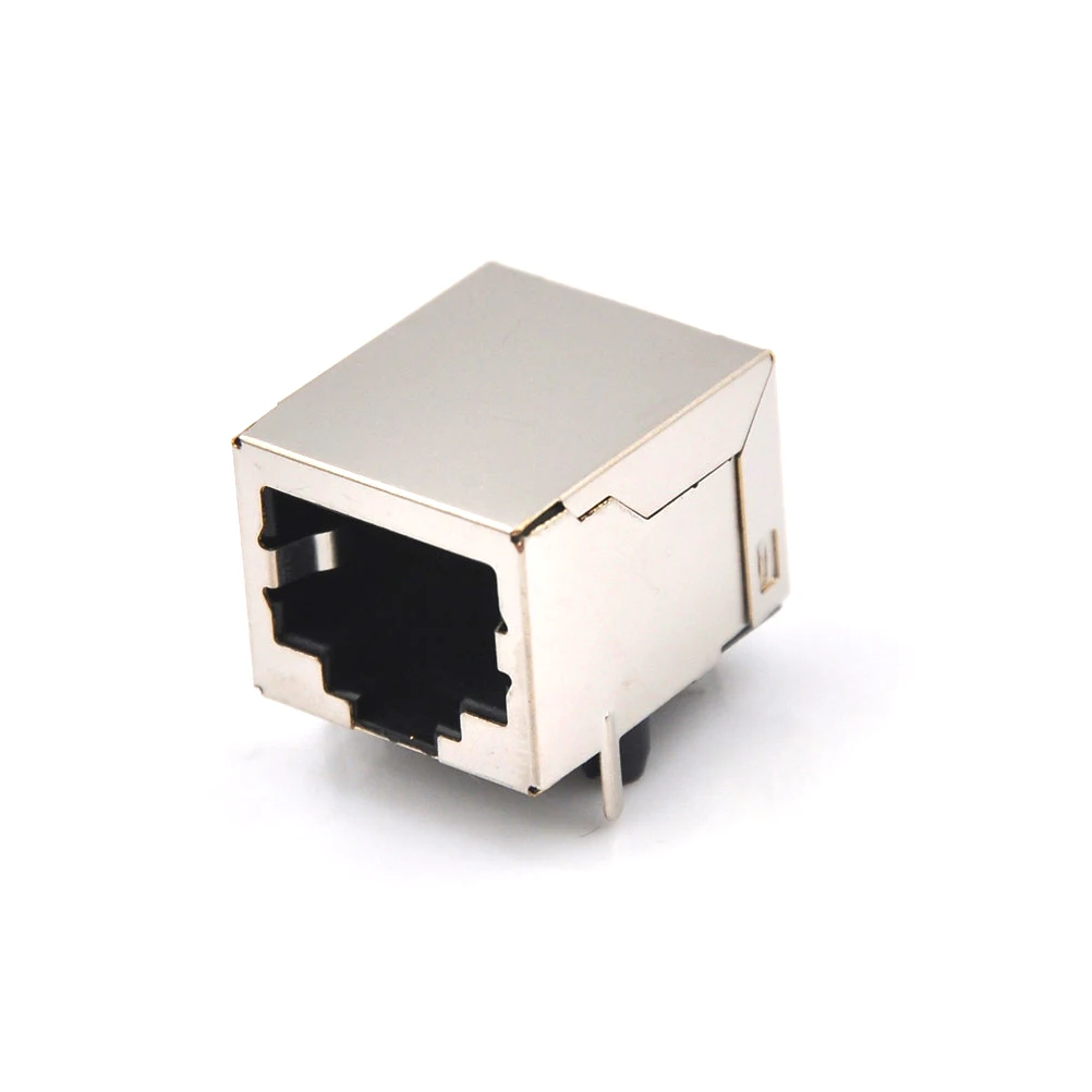 10Pcs/set RJ45 Network Ethernet 8P 8C Female Socket Connectors 8Pin PCB Mount RJ45 8P8C Single Network Port