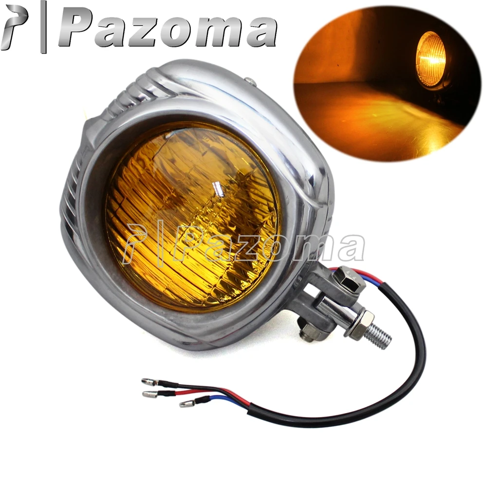 Polish Vintage Retro Old School Custom Headlight Sealed Beam Front Running Light Motorcycle Lighting for Harley Racer Chopper